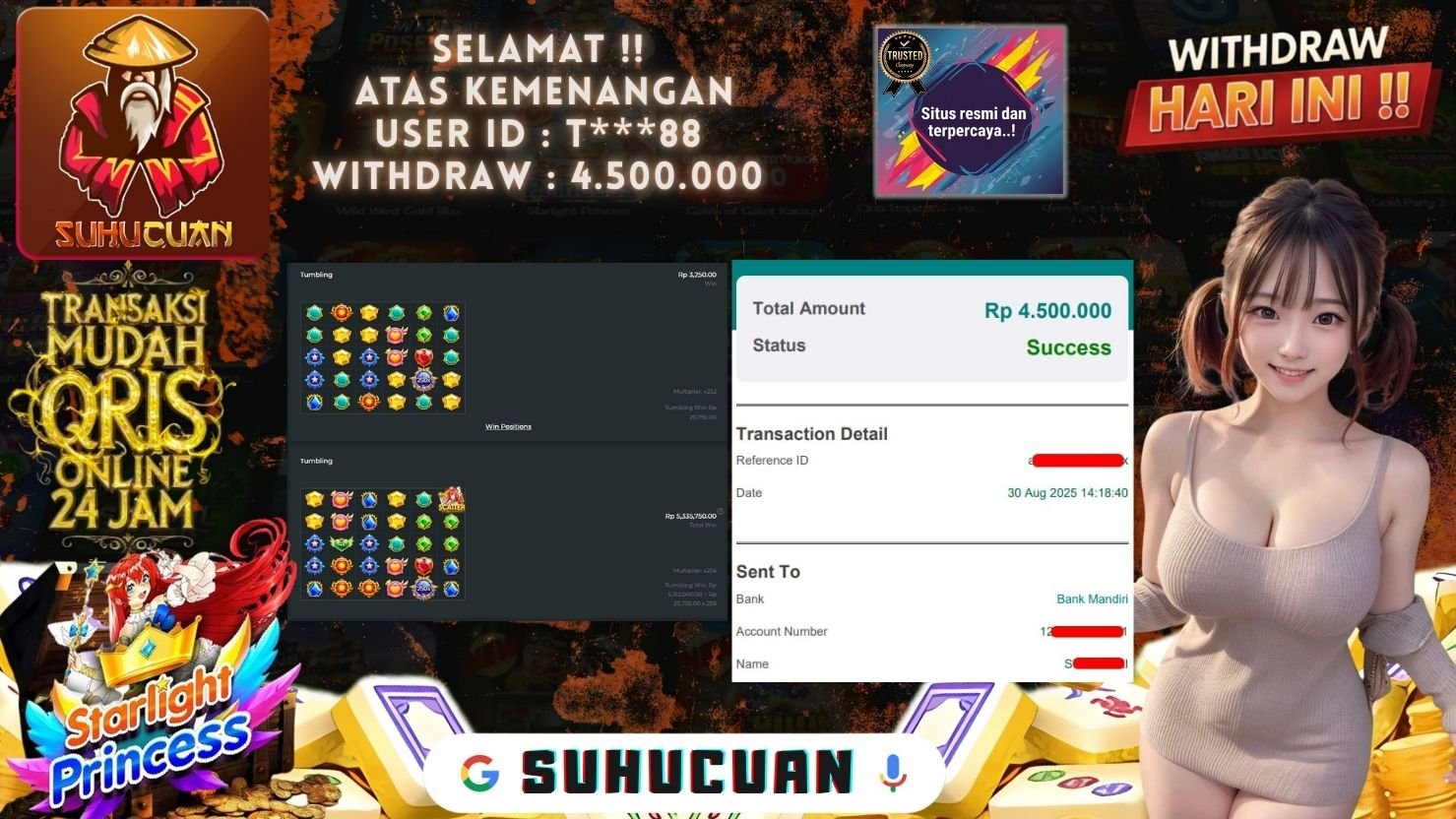 SUHUCUAN JACKPOT SLOT STARLIGHT PRINCESS